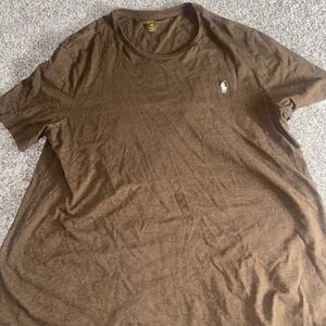 Polo Ralph Lauren  Fit Brown Crewneck T-Shirt Pony Logo Short Sleeve Mens Xl